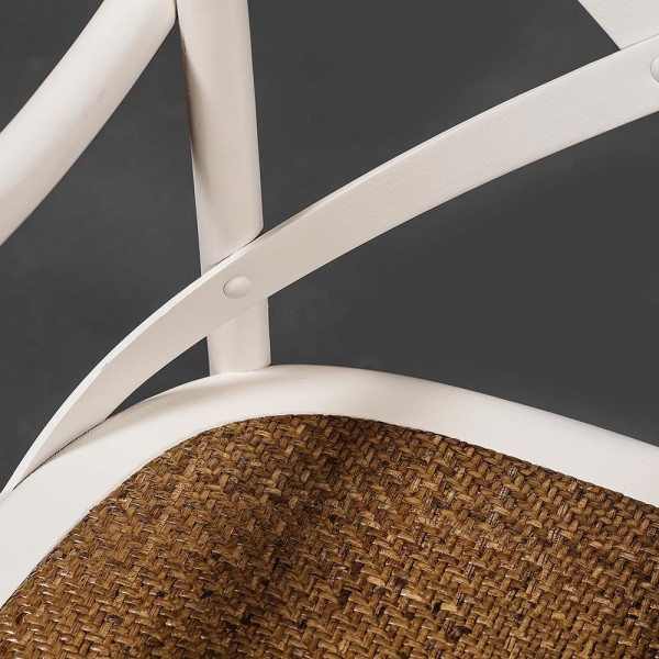 Стул Secret De Maison «Cross Armchair» с подлокотниками (mod. CB2008 butter white) (Butter white (слоновая кость) фото № 9