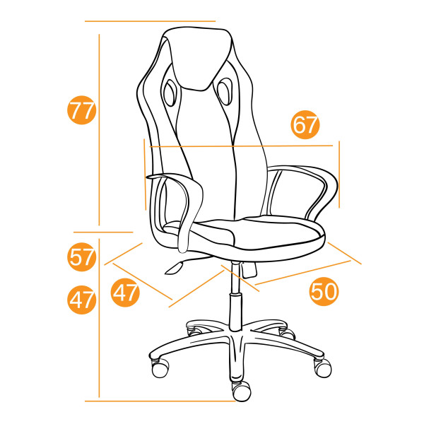 Кресло компьютерное TetChair «Racer GT new» (металлик/красный) фото № 17