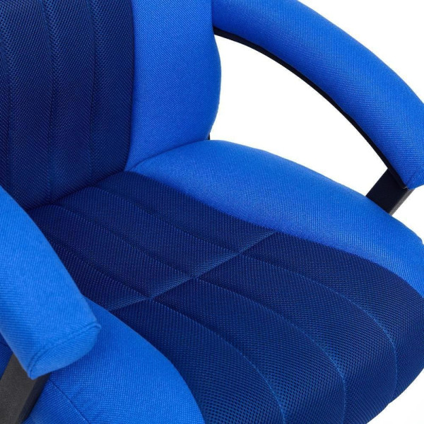 Кресло офисное TetChair СH 888 ткань/сетка (Синяя ткань + синяя сетка) фото № 6