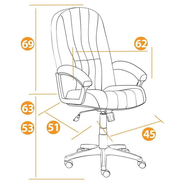 Кресло офисное TetChair СH 888 ткань/сетка (Синяя ткань + синяя сетка) фото № 15