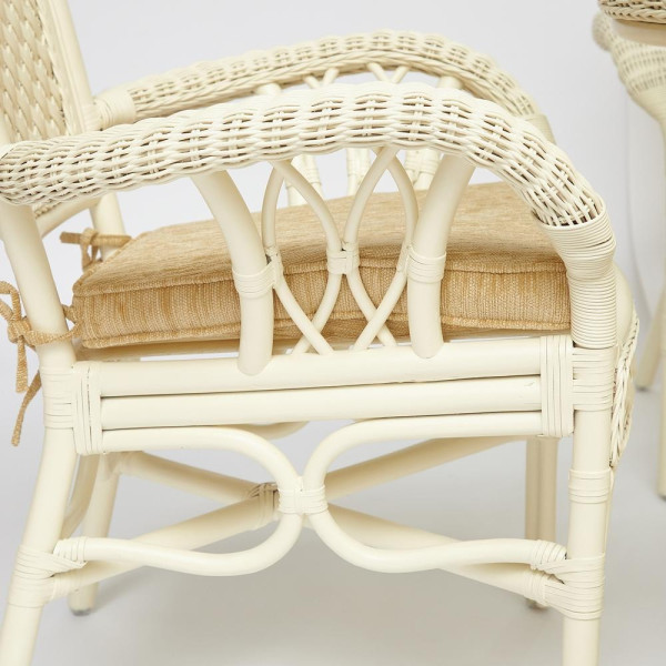 Комплект обеденный «Андреа Гранд» (Grand Andrea Elephant Ivory) нат. ротанг (TCH White) фото № 20