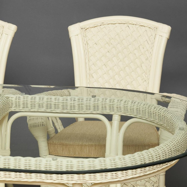Комплект обеденный «Андреа Гранд» (Grand Andrea Elephant Ivory) нат. ротанг (TCH White) фото № 23