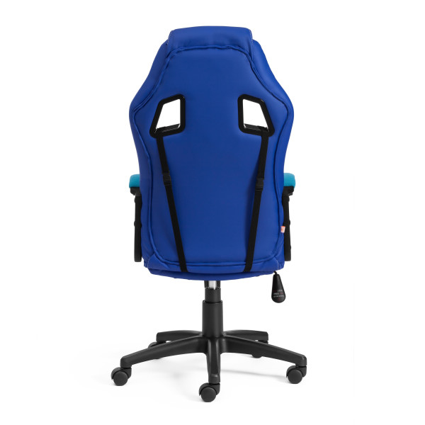 Кресло компьютерное «Driver» (Искусственная синяя кожа + бирюзовая сетка) фото № 4