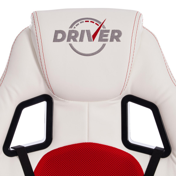 Кресло компьютерное «Driver» (Белый/красный) фото № 8