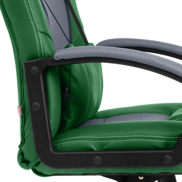 Кресло компьютерное «Driver» (Зелёный/серый) фото № 9