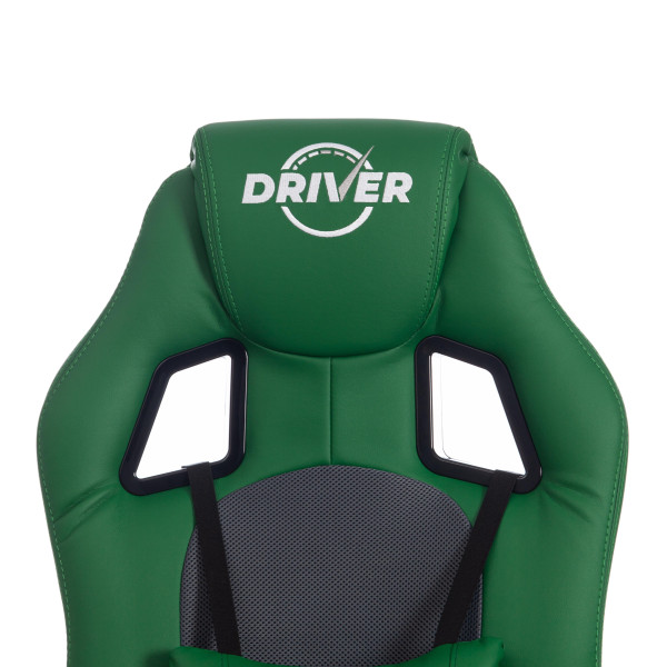 Кресло компьютерное «Driver» (Зелёный/серый) фото № 7