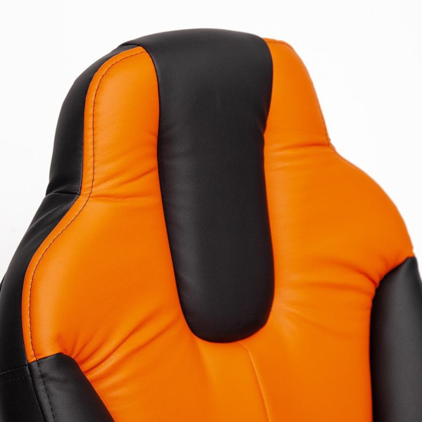 Кресло компьютерное «Neo 2» (Искусственная черная кожа + искусственная оранжевая кожа) фото № 7