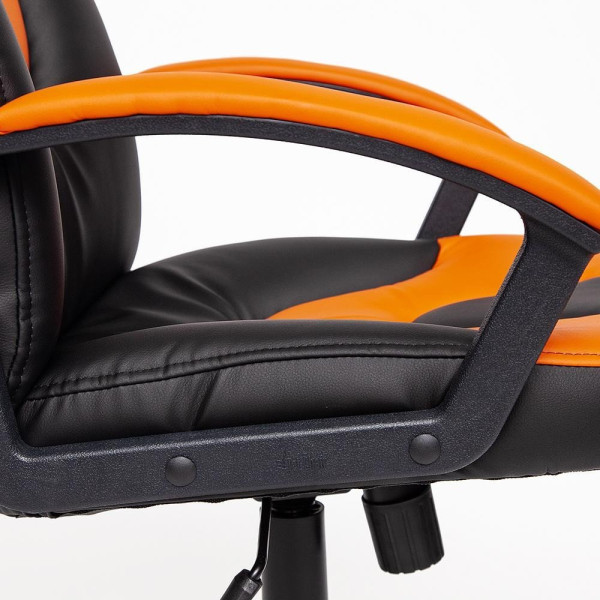 Кресло компьютерное «Neo 2» (Искусственная черная кожа + искусственная оранжевая кожа) фото № 8