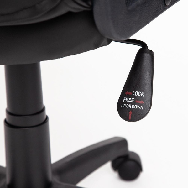 Кресло компьютерное «Neo 2» (Искусственная черная кожа + искусственная оранжевая кожа) фото № 9