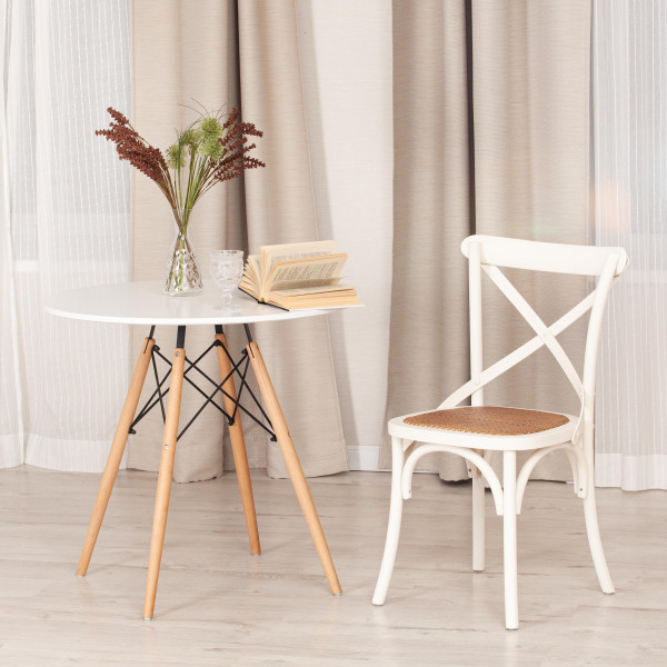 Стул Secret De Maison «Cross Chair» (mod. CB2001) (белый (Butter white)) фото № 12