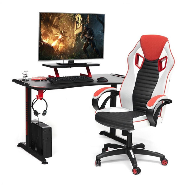 Стол компьютерный «Cyber-4» (чёрный/красный) фото № 29