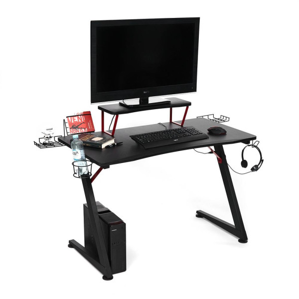 Стол компьютерный «Cyber-5» (чёрный/красный) фото № 21