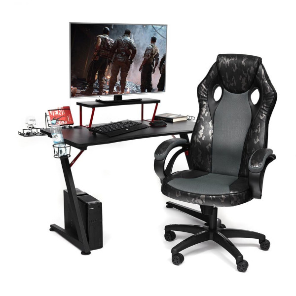 Стол компьютерный «Cyber-5» (чёрный/красный) фото № 22