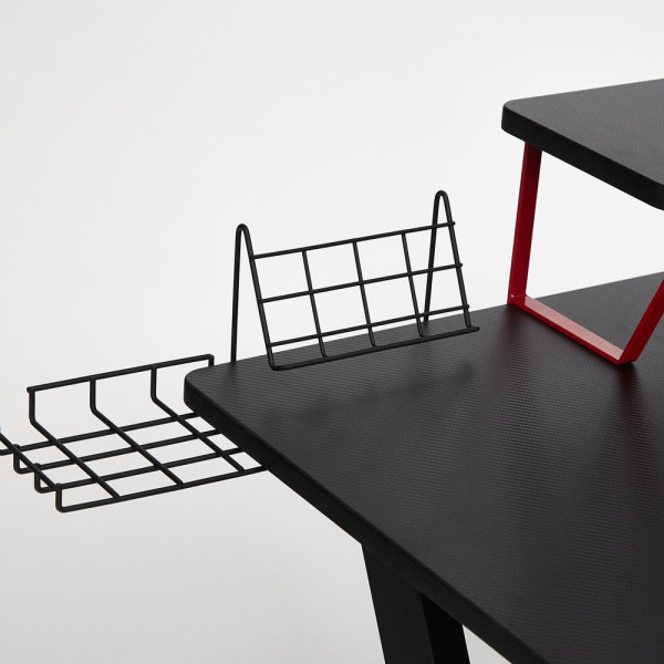 Стол компьютерный «Cyber-5» (чёрный/красный) фото № 23