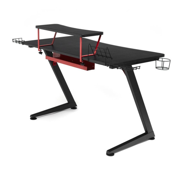 Стол компьютерный «Cyber-5» (чёрный/красный) фото № 5
