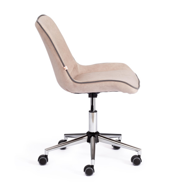 Кресло офисное TetChair «Style» (флок бежевый) фото № 2