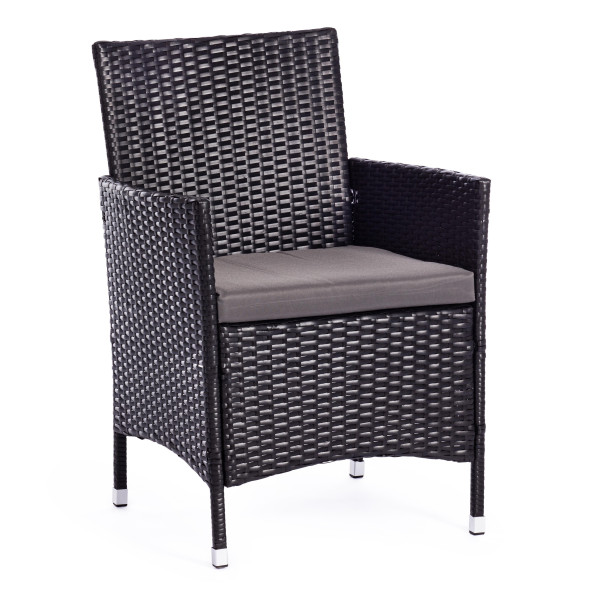 Обеденный сет (стол+4стула) (mod. 210036) (Чёрный) фото № 7