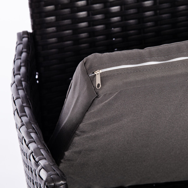 Обеденный сет (стол+4стула) (mod. 210036) (Чёрный) фото № 11