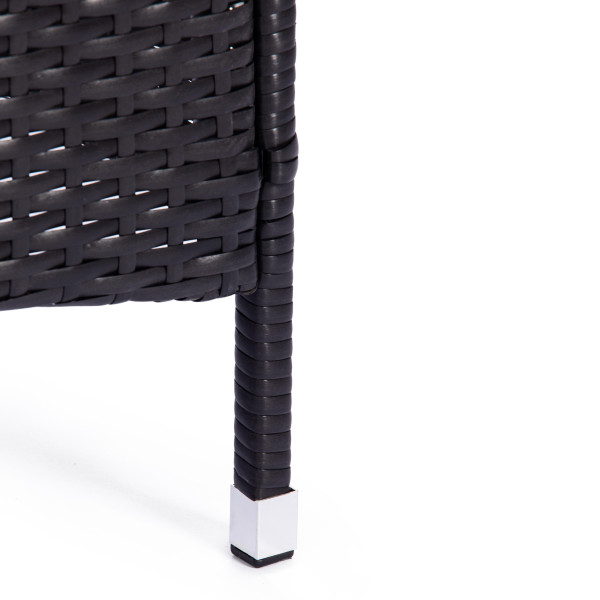 Обеденный сет (стол+4стула) (mod. 210036) (Чёрный) фото № 15