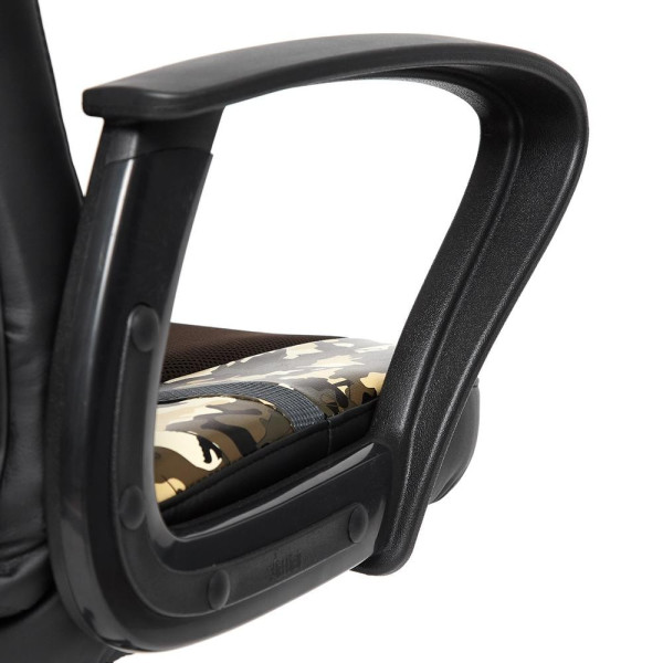 Кресло компьютерное «Runner military» (кож/зам/ткань, хаки/коричневый/серый) фото № 13