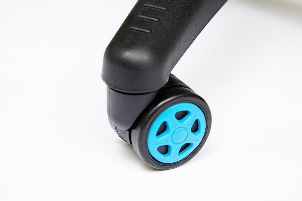 Кресло компьютерное «Ранер» (Runner blue) (Искусственная черная кожа + голубая сетка) фото № 9