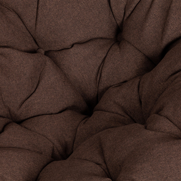 Кресло из ротанга «Папасан» (Papasan 23/01 Natural натуральный) + Подушка (ткань коричневая) фото № 8