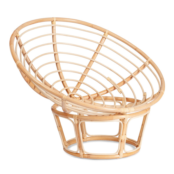 Кресло из ротанга «Папасан» (Papasan 23/01 Natural натуральный) + Подушка (ткань оранжевая) фото № 6