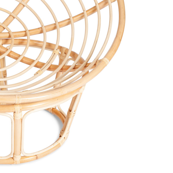 Кресло из ротанга «Папасан» (Papasan 23/01 Natural натуральный) + Подушка (ткань оранжевая) фото № 12