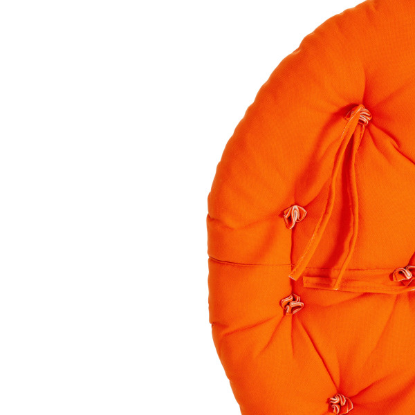 Кресло из ротанга «Папасан» (Papasan 23/01 Natural натуральный) + Подушка (ткань оранжевая) фото № 16