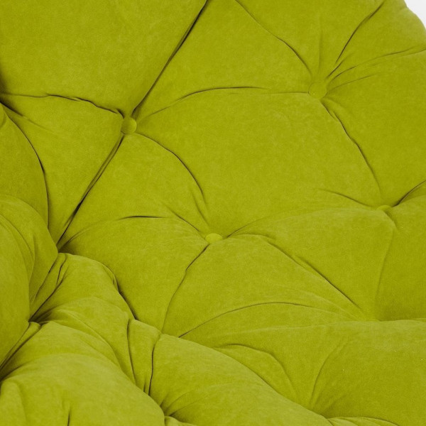 Кресло-качалка плетёное из ротанга «Папасан» (Papasan 23/01B Pecan орех) + Подушка (флок олива) фото № 5