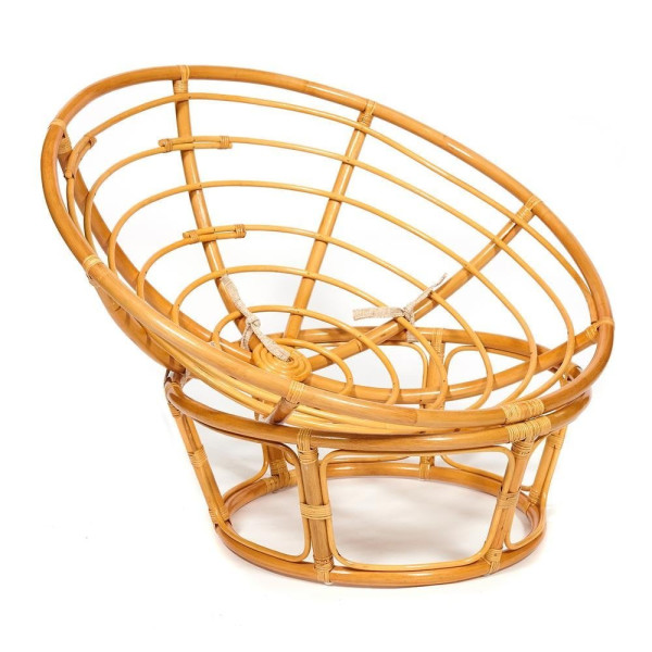 Кресло из ротанга «Папасан» (Papasan 23/01 Honey мёд) + Подушка (флок олива) фото № 8