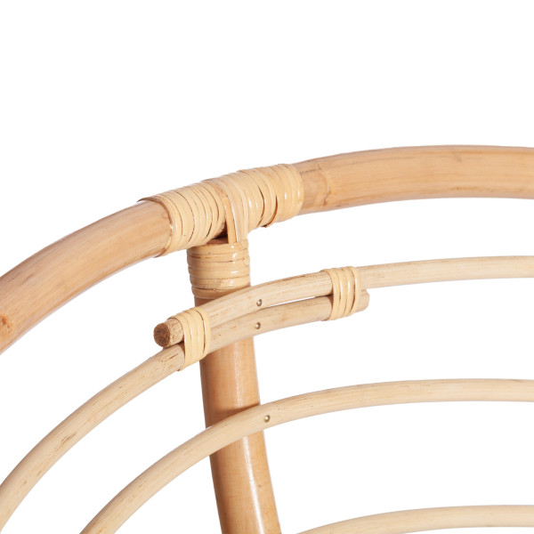 Кресло из ротанга «Папасан» (Papasan 23/01 Natural натуральный) + Подушка (экошерсть коричневая) фото № 11