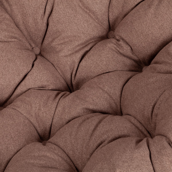 Кресло из ротанга «Папасан» (Papasan 23/01 Natural натуральный) + Подушка (экошерсть коричневая) фото № 8