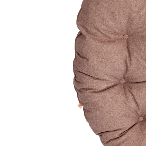 Кресло из ротанга «Папасан» (Papasan 23/01 Natural натуральный) + Подушка (экошерсть коричневая) фото № 15