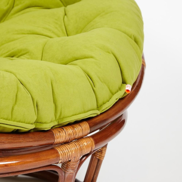 Кресло из ротанга «Папасан» (Papasan 23/01 Pecan орех) + Подушка (флок олива) фото № 4