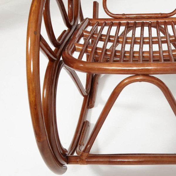 Кресло-качалка из натурального ротанга «Vienna» ( без подушки) (Pecan (орех)) фото № 11