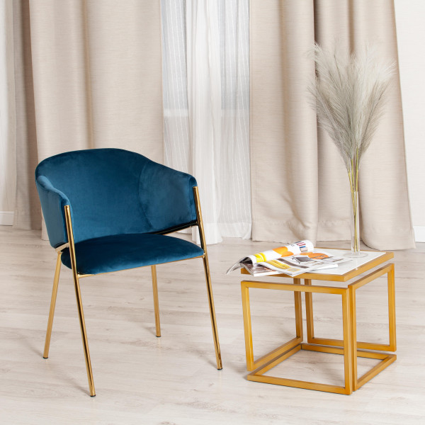 Стул KRONOS (mod. 8158) (синий/золотые ножки, G062-48 (13442)) фото № 11