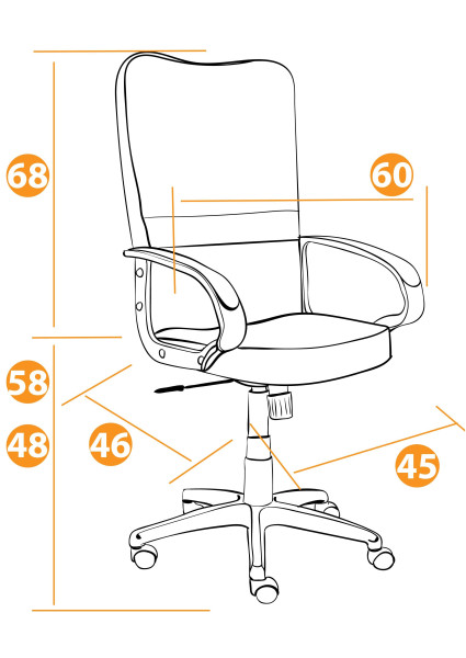Кресло СН 757 (Серая + оранжевая ткань) фото № 14