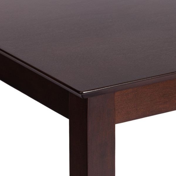 Обеденный комплект эконом «Hudson Dining Set» (стол + 4 стула) (cappuccino (темный орех), ткань кор.-золотая) фото № 8