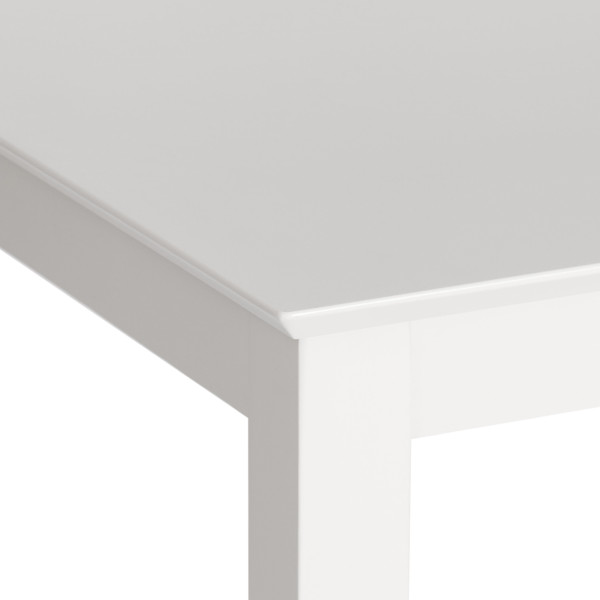 Обеденный комплект эконом «Hudson Dining Set» (стол + 4 стула) (Pure white (белый 2-1), ткань кор.-зол.) фото № 4