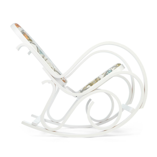 Кресло-качалка (mod. AX3002-2) (Белый/ткань орнамент) фото № 5