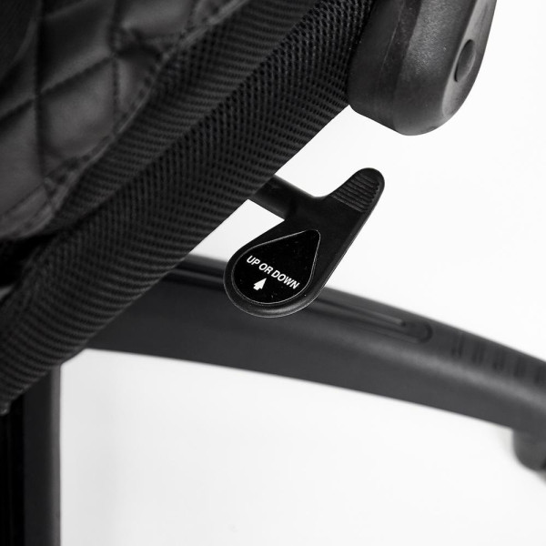 Кресло CHIEF (кож/зам/ткань, черный/черный стеганный/черный, 36-6/36-6/11) фото № 11