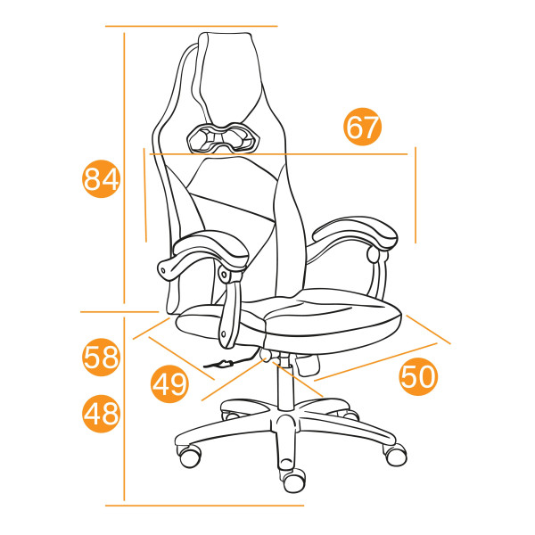 Кресло компьютерное «Arena»  (коричневый/бежевый) фото № 19