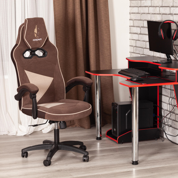 Кресло компьютерное «Arena»  (коричневый/бежевый) фото № 18