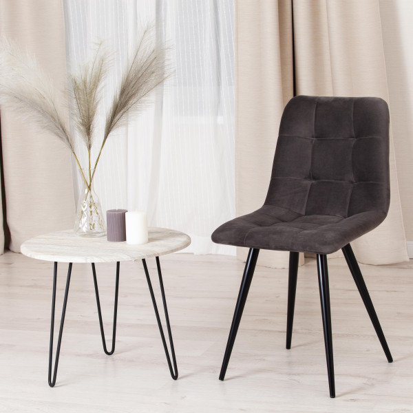 Стул «Chilly» (mod. 7095) (темно-серый barkhat 14/черный) фото № 9