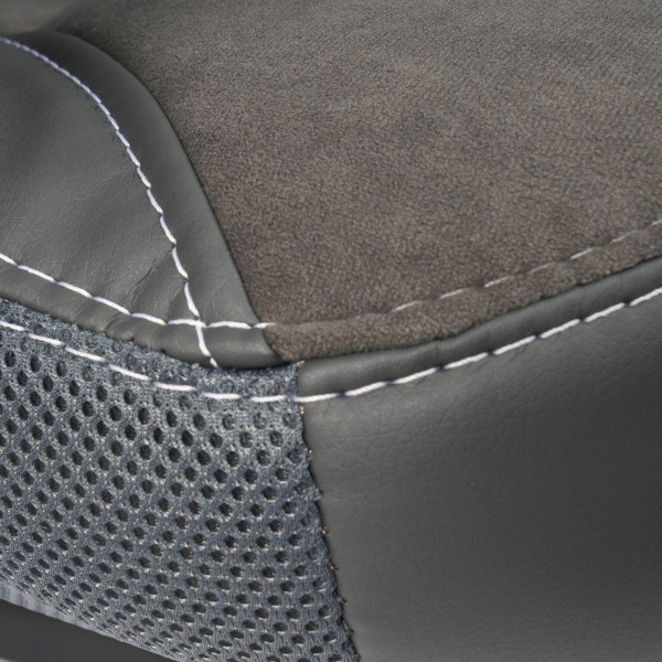 Кресло «Inter» (кож/зам/флок/ткань, серый/металлик, C-36/29/TW-12) фото № 14