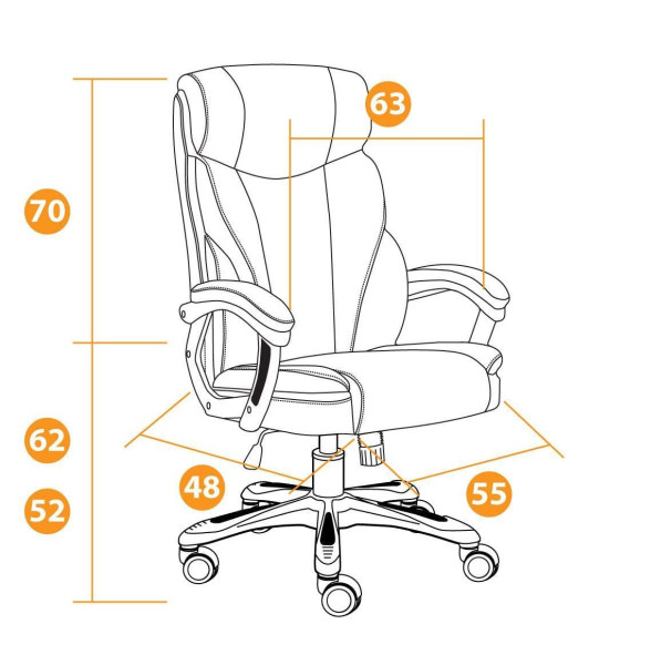 Кресло «Magnate» (кож/зам, черный) фото № 16