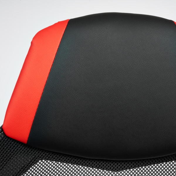 Кресло компьютерное «iRock» (кож/зам, черный/красный) фото № 17