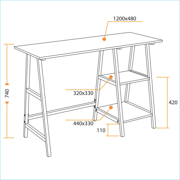 Стол WD-02 (dark) фото № 9