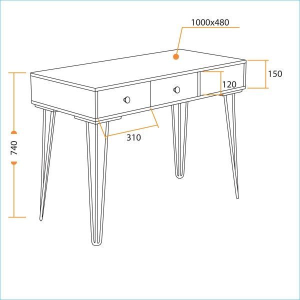 Стол WD-05 (dark) фото № 2